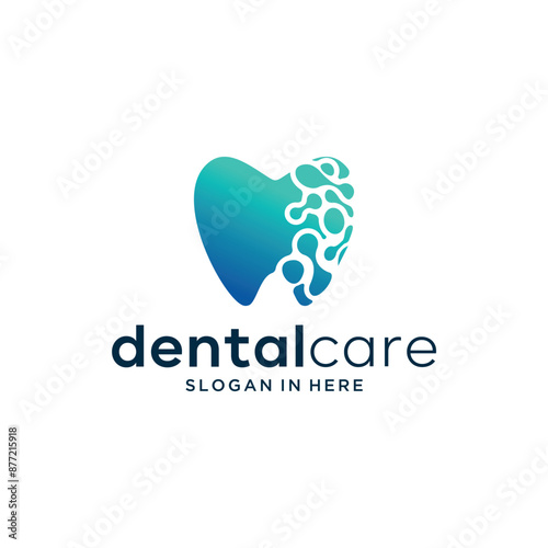 Modern Dental Teeth Tooth logo design 