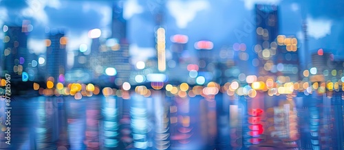 Blurred cityscape with boke...