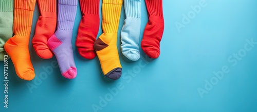 Variety of cotton socks on ...