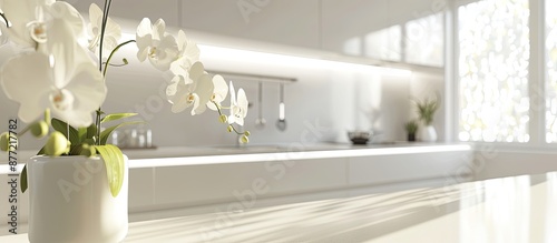 Light kitchen interior with...