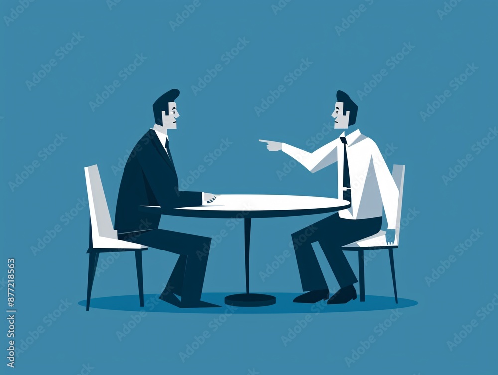 two men sitting at a table two men sitting at a table