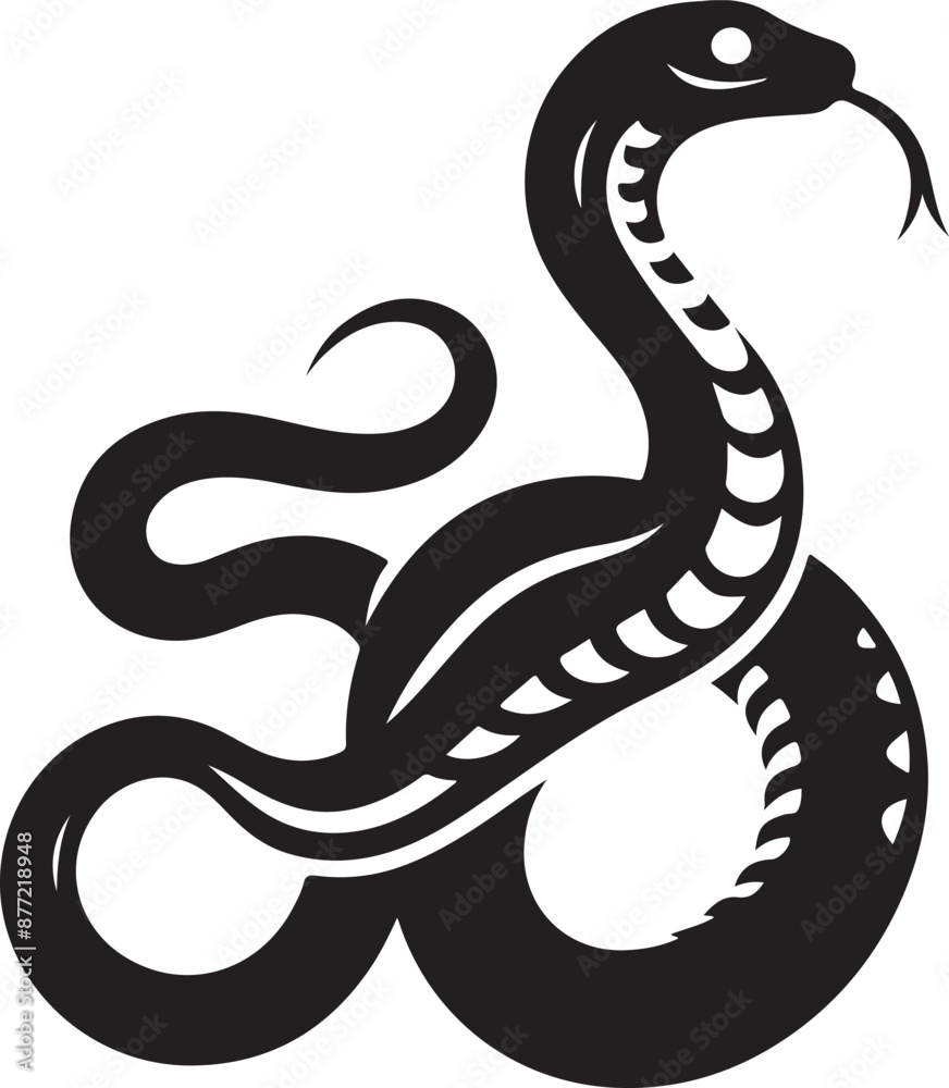snake silhouette vector Art Illustration DesignPrint snake silhouette vector Art Illustration DesignPrint