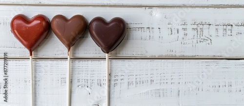 Heart shaped chocolate loll...