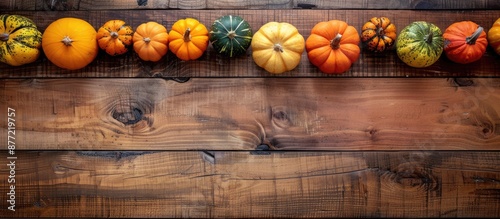 Pumpkins in various colors ...