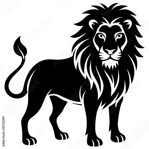 lion silhouette vector art illustration