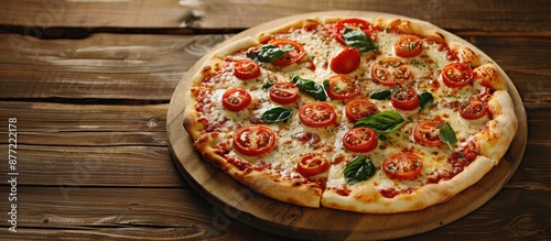 A mouthwatering pizza toppe...