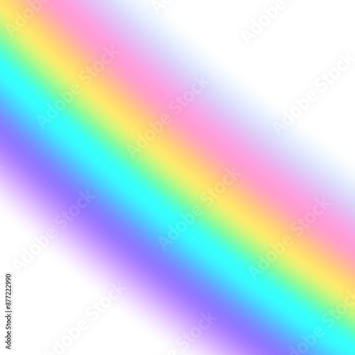 Rainbow gradient segment isolated on transparent background, Overlay gradient