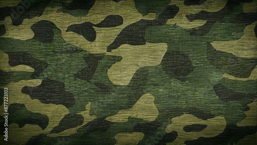 Green and brown camo pattern background with military texture for uniforms and fabric