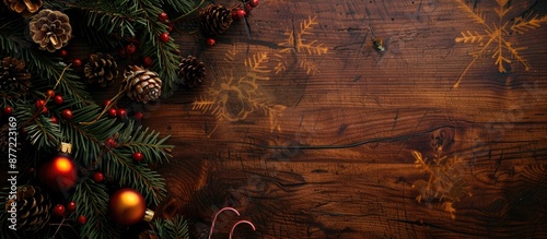 Top view Christmas backgrou...