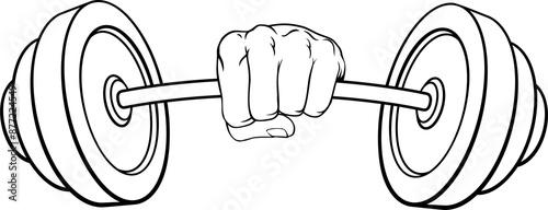 Weight Lifting Fist Hand Ho...