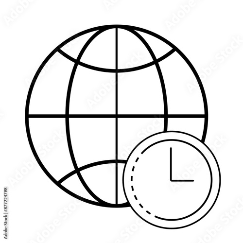 Time Clocks Icon Vector Illustration