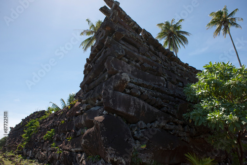 Pohnpei Islands Micronesia Ruins Nan Mandol on a cloudy autumn day photo