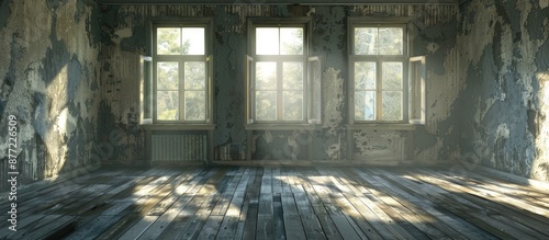 An aged desolate room in an...