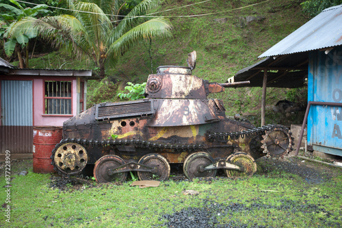 Pohnpei Islands Micronesia traces of the second world war on a cloudy autumn day photo