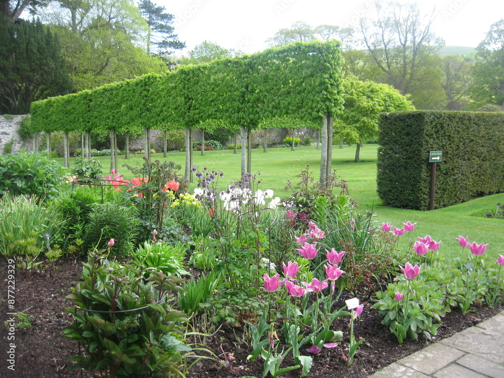Walled garden at Glanarm Castle in Northern Ireland Walled garden at Glanarm Castle in Northern Ireland