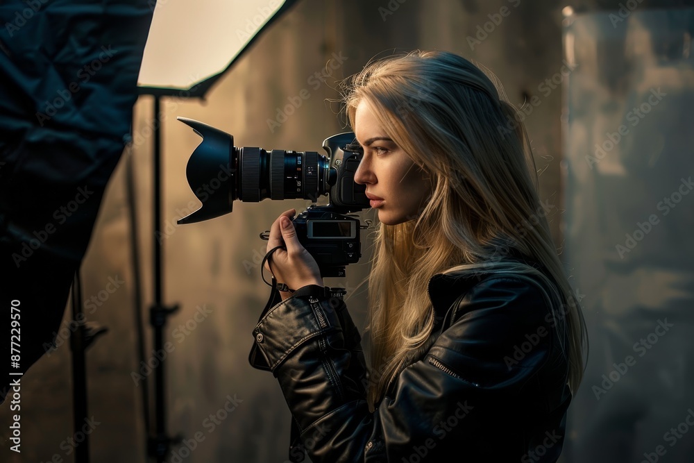 Young Woman Photographer Shooting Young Woman Photographer Shooting