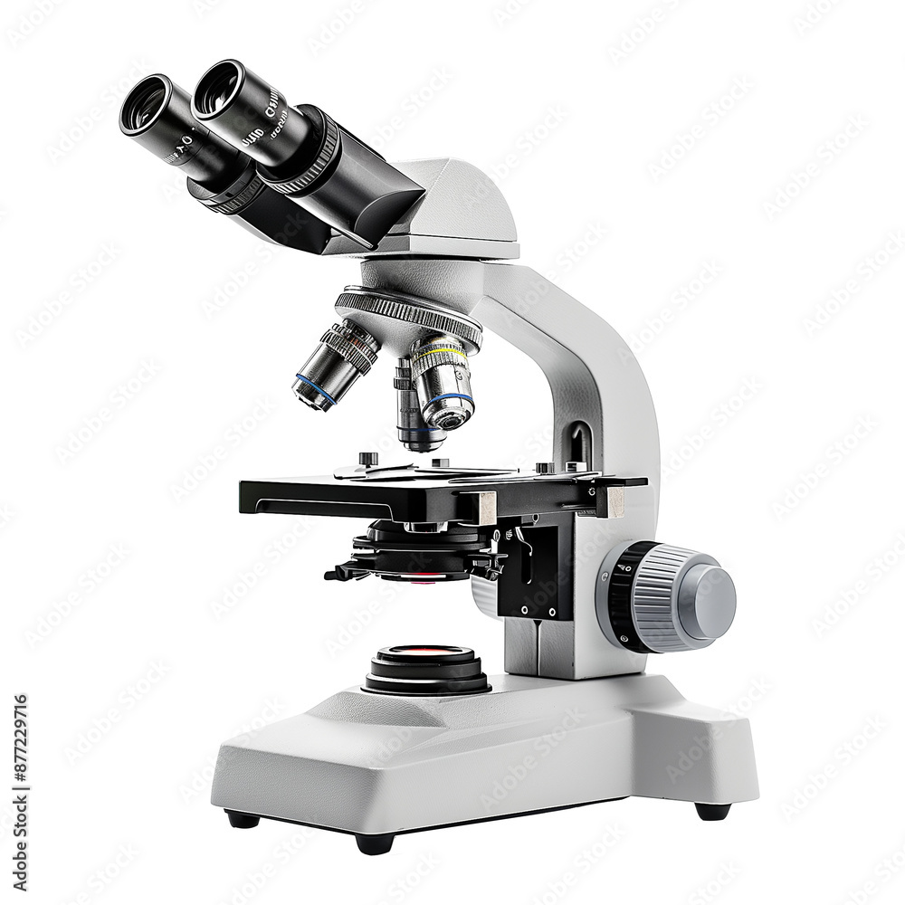 Microscope isolated on transparent or white background Microscope isolated on transparent or white background