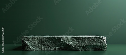 Stone podium displayed on a...