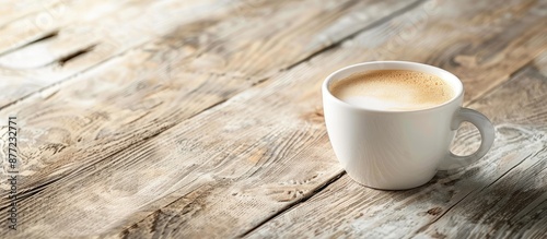 Coffee with milk in a white...