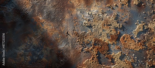 Rusty painted metal surface...