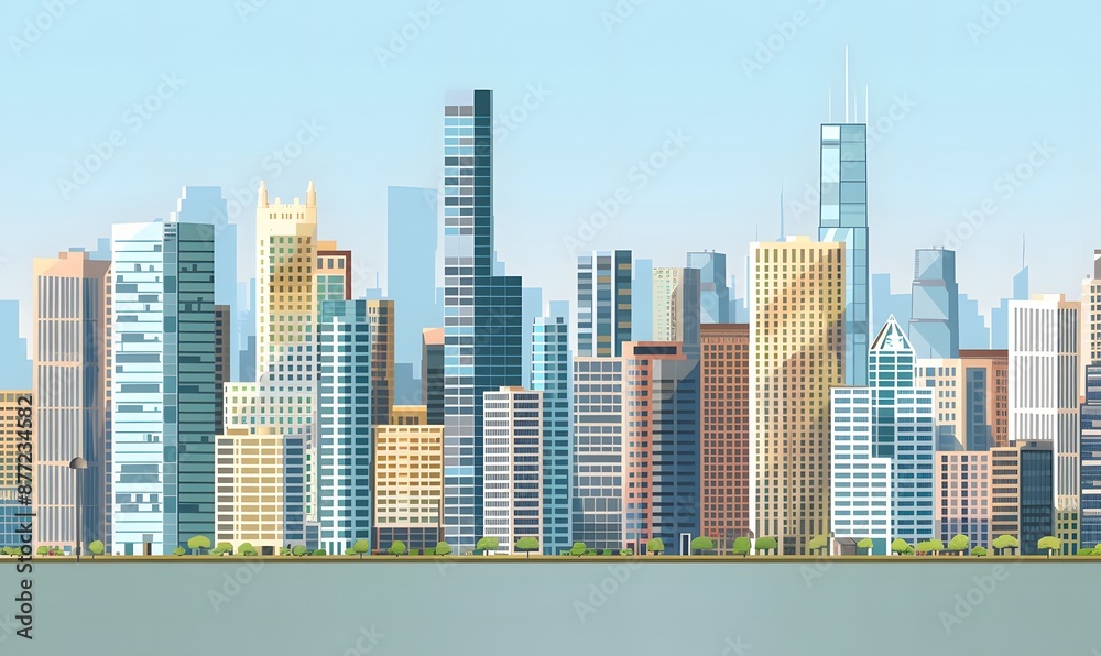 Fototapeta premium Cityscape Illustration
