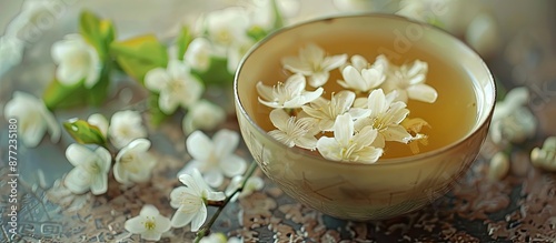 A cup of fragrant jasmine t...