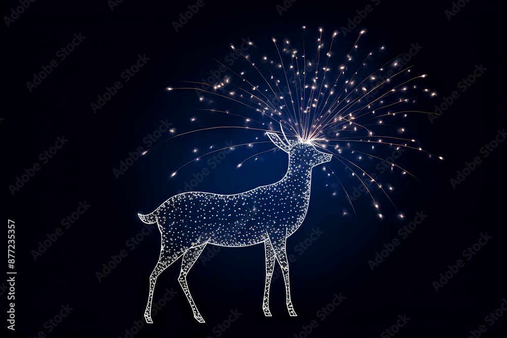deer in the night made by midjourney deer in the night made by midjourney