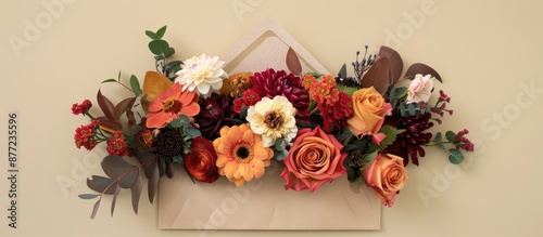 Floral display in an envelo...