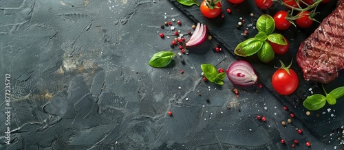 Sirloin steak with cherry t...