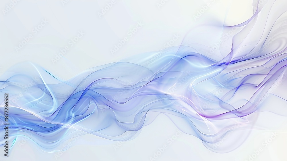 Abstract Blue and White Waves with Light and Smoky Background Abstract Blue and White Waves with Light and Smoky Background