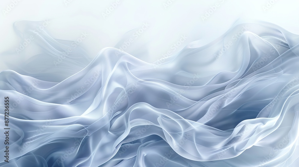 Abstract Blue and White Waves with Light and Smoky Background Abstract Blue and White Waves with Light and Smoky Background