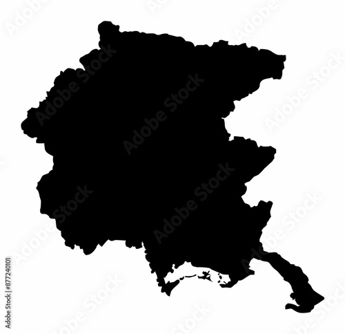 Friuli-Venezia Giulia silhouette map