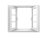 White open window isolated on transparent background.	
