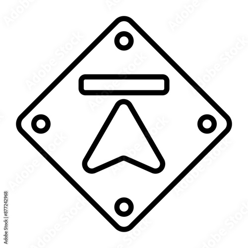Upwards Arrow Vector Line Icon