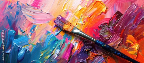 Applying oil paint from a b...