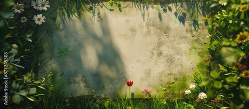 A blank note with a nature ...