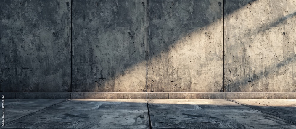 Obraz premium A concrete background with light and shadow effects ideal for displaying products in presentations and cover banner designs with copy space image