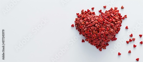 Heart shape made of mini he...