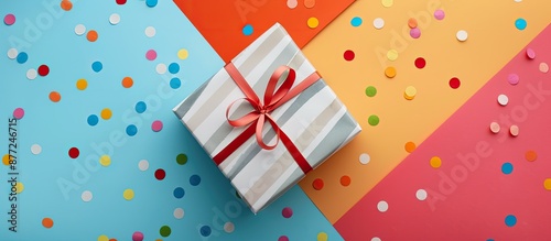 Top view of a gift box on a...