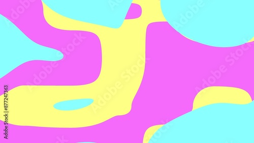 Abstract color flow: A vibrant and fluid abstract composition bursts with a playful energy, showcasing soft, organic shapes in a symphony of color.  