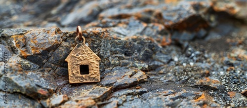 House shaped pendant on a n...