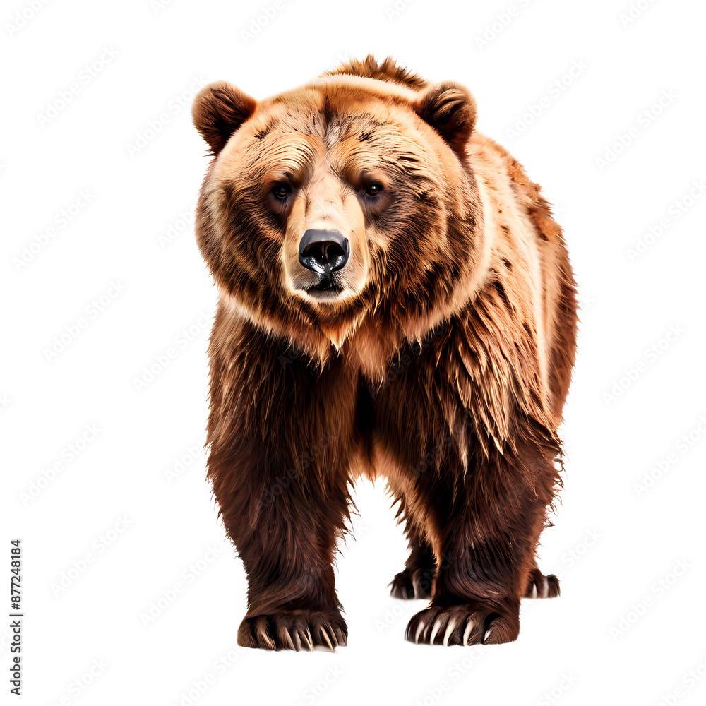Fototapeta premium Kodiak bear png, Ai generated