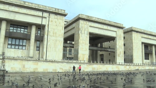 Palacio de Justicia en el Centro de Bogotá en epoca de cuarentena 