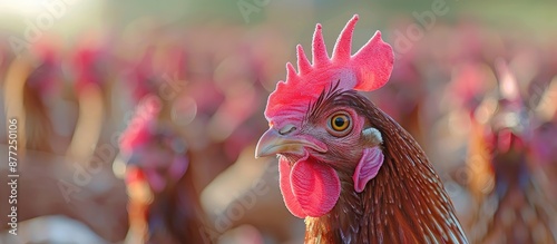 A detailed view of a chicke...