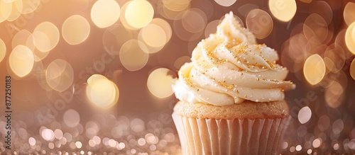 Butter cream cupcake with s...