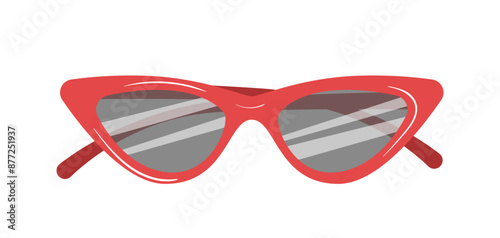 Stylish sunglasses with uv protective surface for lady fashionista isolated vector illustration