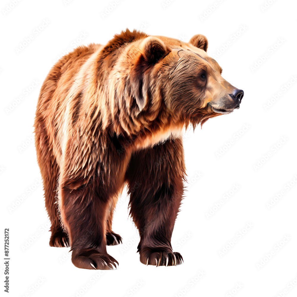 Fototapeta premium Kodiak bear png, Ai generated