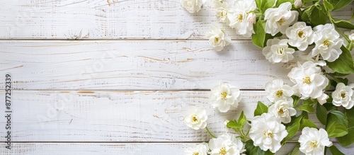 White wooden background wit...