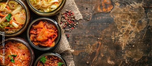 Top view of fermented veget...