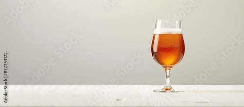 Beer glass on a white table...